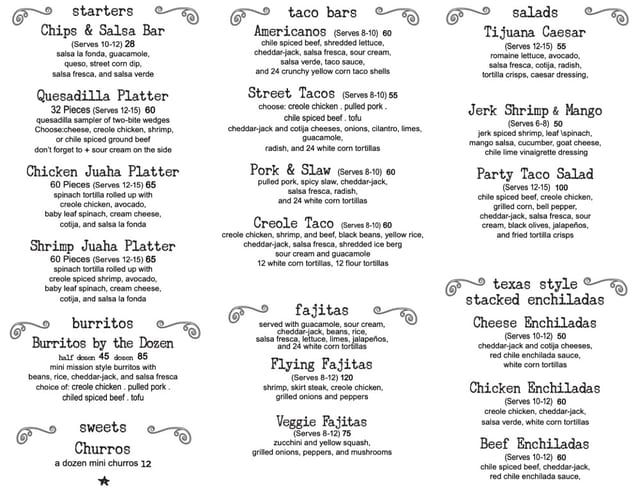 Party Menu
